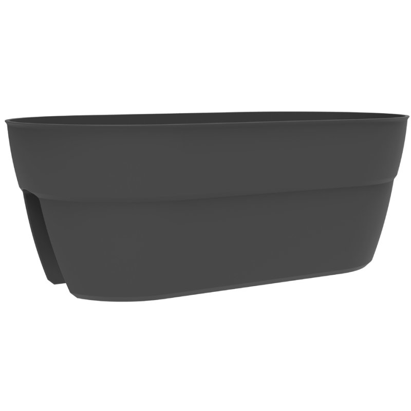 EDA jardinière de balcon Osaka, 56×30 cm, anthracite, 19,5 litres